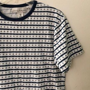 H&M Blue Anchor T Shirt